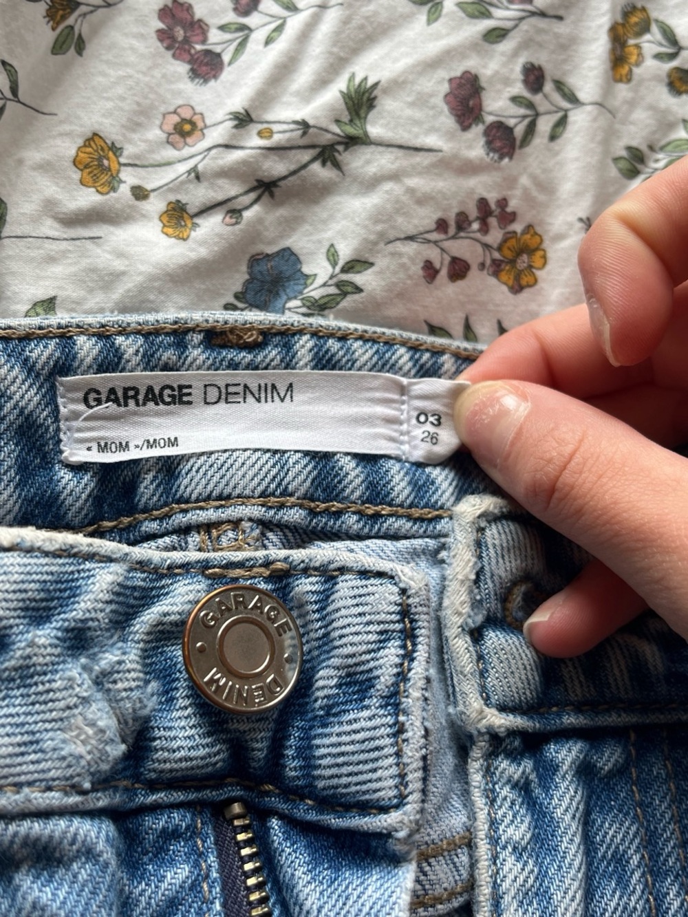 Garage Light Blue High-Rise Mom Jeans